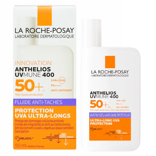 La Roche-Posay Anthelios UVMUNE 400 Anti Dark-Spots Fluid SPF50+ 50ml (Sans-Parfum), La Roche-Posay, กันแดด La Roche-Posay , La Roche-Posay ราคา , La Roche-Posay ฝ้า , La Roche-Posay รีวิว